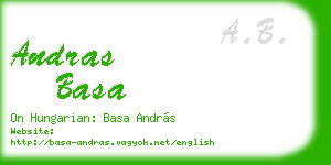 andras basa business card